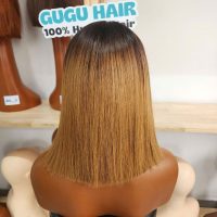 Ombre Highlight Bob Wig Human Hair HD Lace Closure 5x5