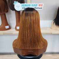 16 inch bob wig with fashion bang