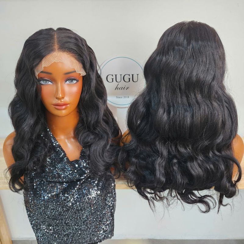 Vietnamese Hair 58 18-20 Inch Natural Black Body Wave Human Hair Wig