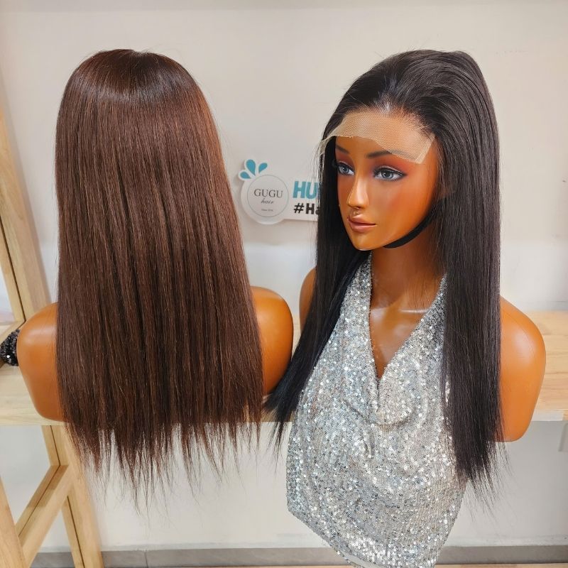 18 Inches SDD Bone Straight 200g with 5x5 Closure - GUGU HAIR – Premium Virgin Human Hair Wig