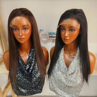 18-20 inch Natural Straight Human Hair - Natural Color Double Human Hair Wig