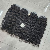 18 Inch Black Deep Wave Weft Hair Vietnamese Human Hair Extensions 5