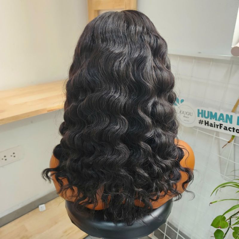 18 Inch Natural Black Body Wave - Vietnamese Human Hair Wig