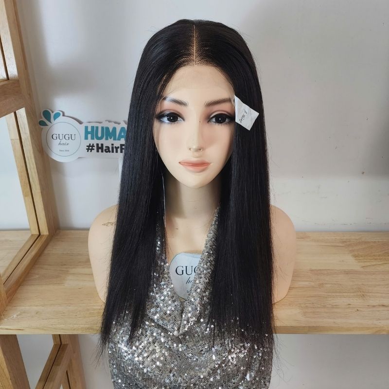20 inch Bone Straight Raw Hair Wig