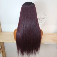 Bone straight – Burgundy dark root – Vietnamese Hair Factory, Best Quality Hair From Vietnam