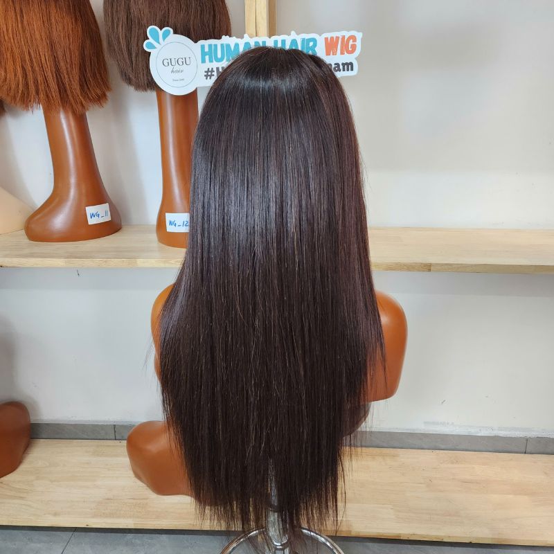 24 inch Vietnamese Straight Human Hair Full Lace Wig Silky & Natural Human Hair Wigs