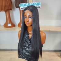 Super Natural Bone Straight Glueless 13x4 Frontal Lace Wig