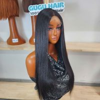 Best Super Natural Bone Straight Glueless Lace Closure Wig