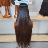 SDD Bone Straight Closure Wig - Ombre Brown 32 inch