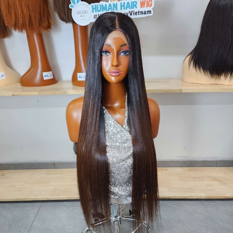32 inch Bone Straight Ombre Colored Wig For Black Women
