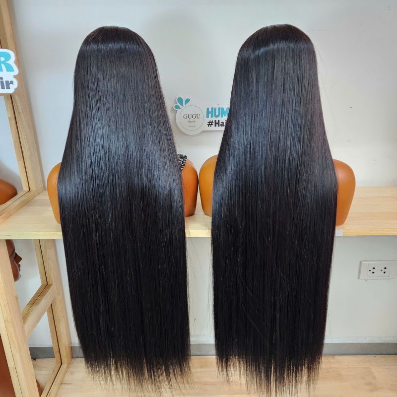 34 Inch Bone Straight 13x4 Lace Front Human Hair Wigs