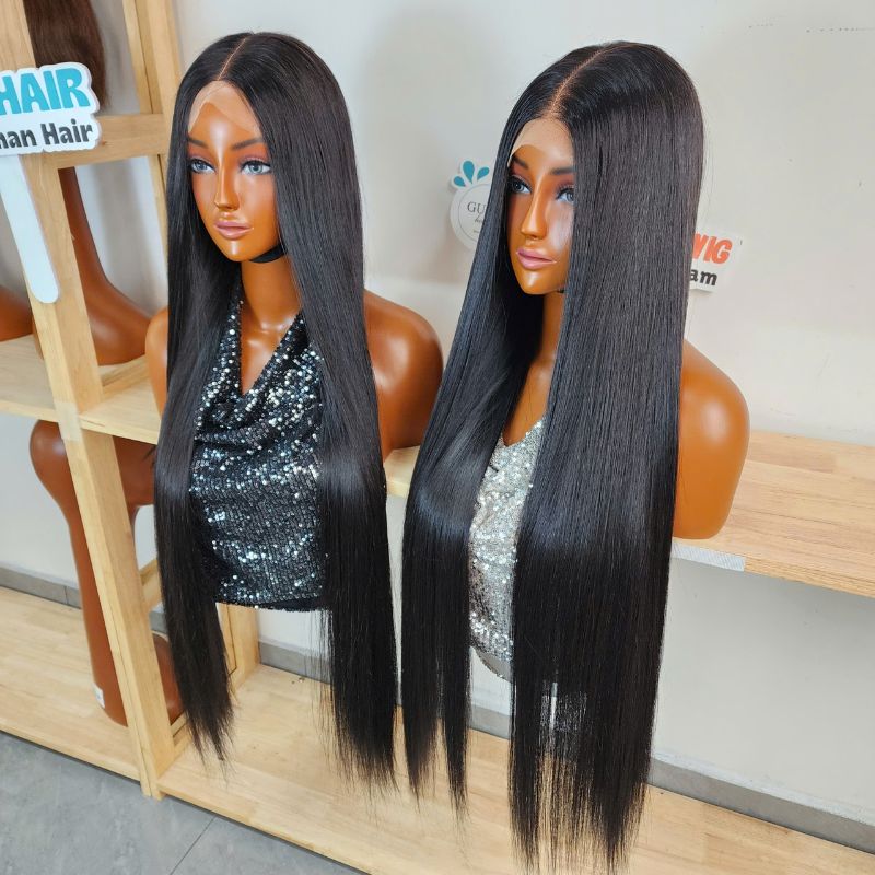 34 Inch Bone Straight 13x4 Lace Front Human Hair Wigs