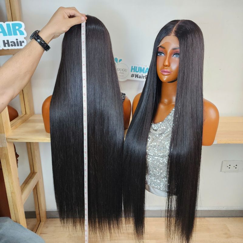 34 Inch Bone Straight 13x4 Lace Front Human Hair Wigs
