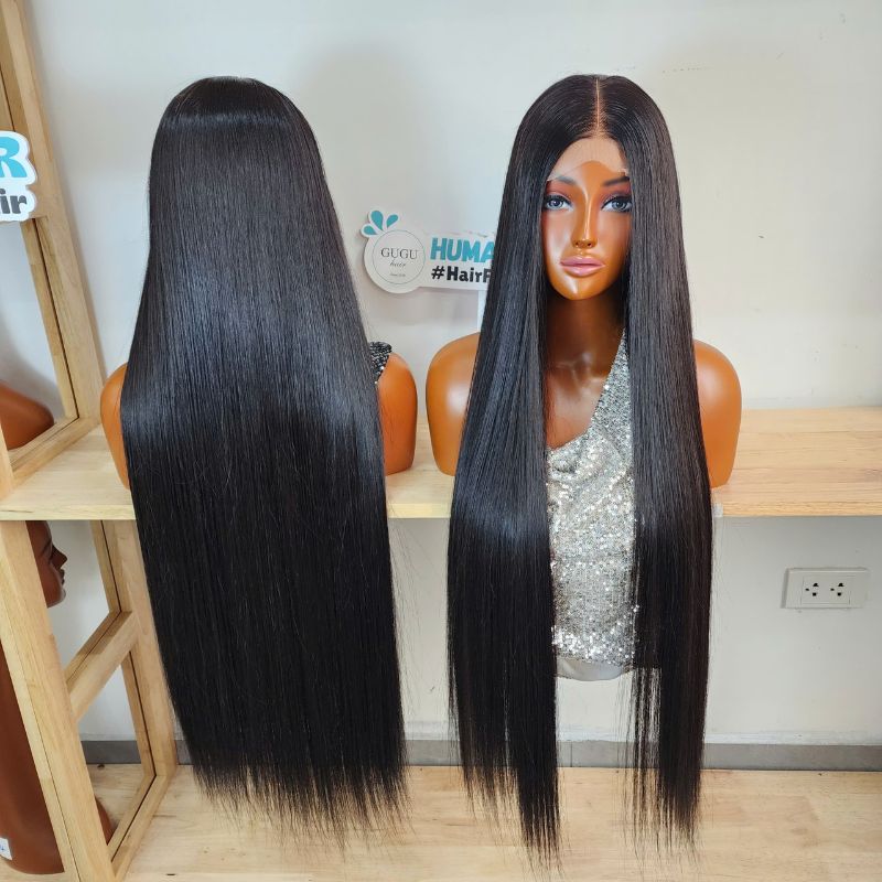 34 Inch Bone Straight 13x4 Lace Front Human Hair Wigs