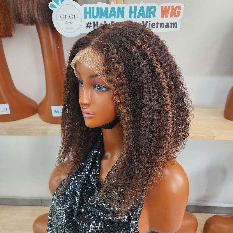 427 Highlight Burmese Curly Hair Bundles Human Hair Wig