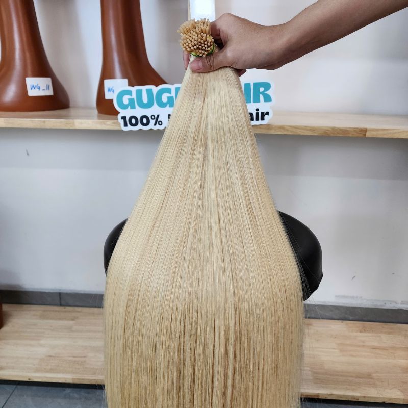 #613 Bleach Blonde Luxury I Tip Human Hair Extensions Best Vietnam Hair Supplier