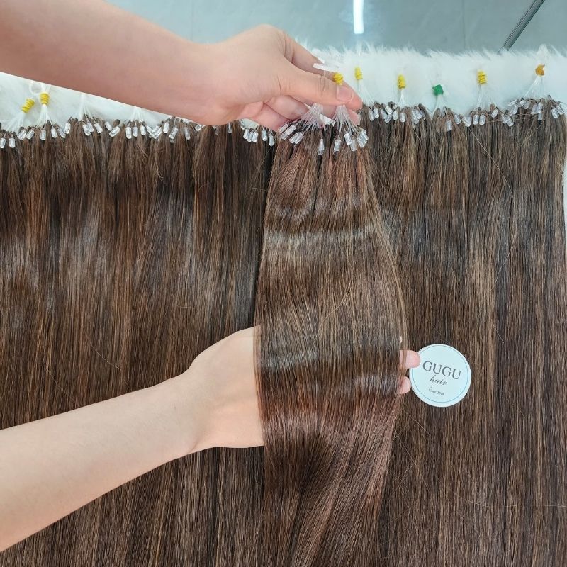 Luxury Quality H6 Feather Hair Extensions #8 Color Vietnam Hair | Direct Factory GUGU 9 Luxury Quality H6 Feather Hair Extensions #8 Color Vietnam Hair