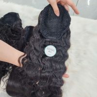 Black Pony-tail Human Hair Extensions Collection