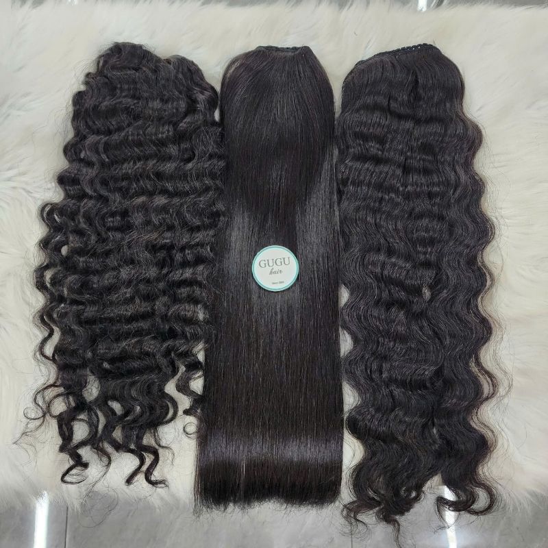 Black Pony-tail Human Hair Extensions Collection