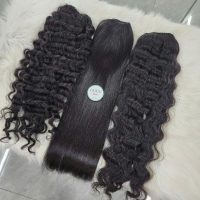 Black Pony-tail Human Hair Extensions Collection