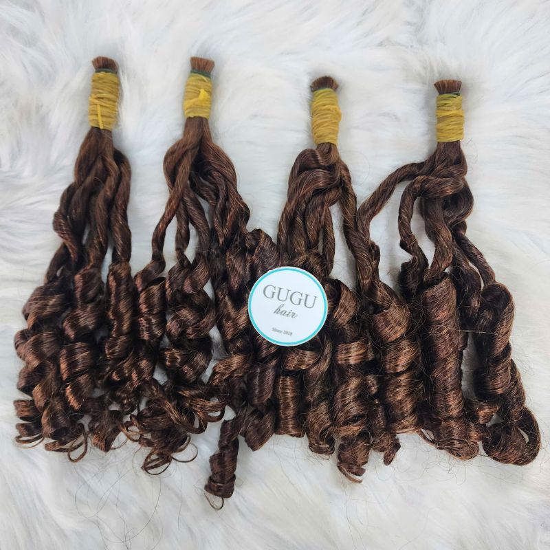 Double Drawn Bouncy Curls Bundle 100% Raw Vietnamese Hair