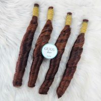 Orange Brown Spring Curly Bulk Hair Extensions