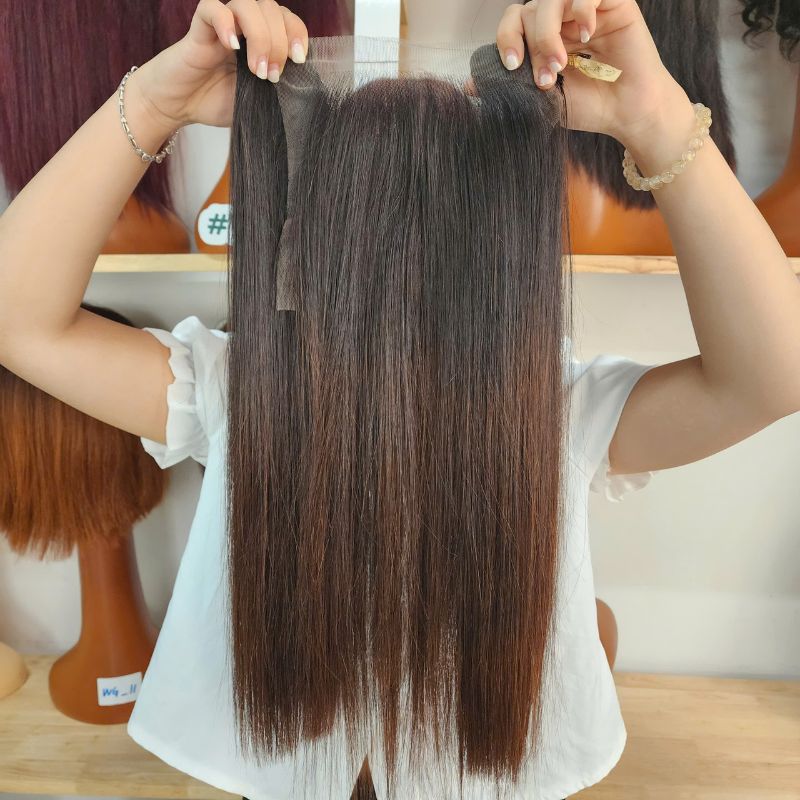 How to Choose the Best Vietnamese Hair Supplier 4 Brown Straight Human Hair Frontal Weft Hair Extensions