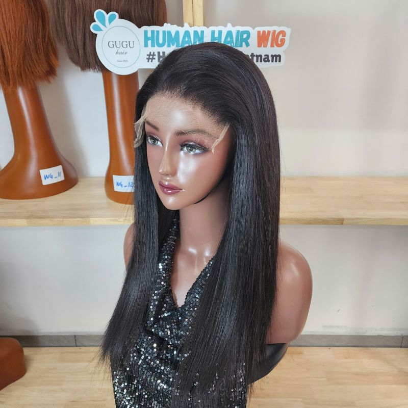 High Density 22 inch #1 Bone Straight Wig From Premium Vietnamese Hair Supplier