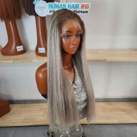 Long Length #613#60 Color Mix 13x4 Frontal Lace Raw Vietnamese Hair Wig