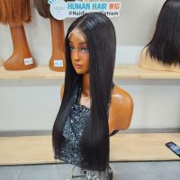2x6 Closure Wig Layers Straight Glueless Human Hair Wig 24 Inch