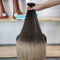 Luxury Espresso Melt Blonde Lush Straight I-tip From Best Raw Vietnamese Human Hair Extensions