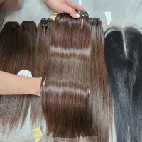 Top Wholesale Bone Straight Hair Brown Color 100% Vietnamese Human Hair