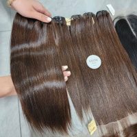 Top Wholesale Bone Straight Hair Brown Color 100% Vietnamese Human Hair