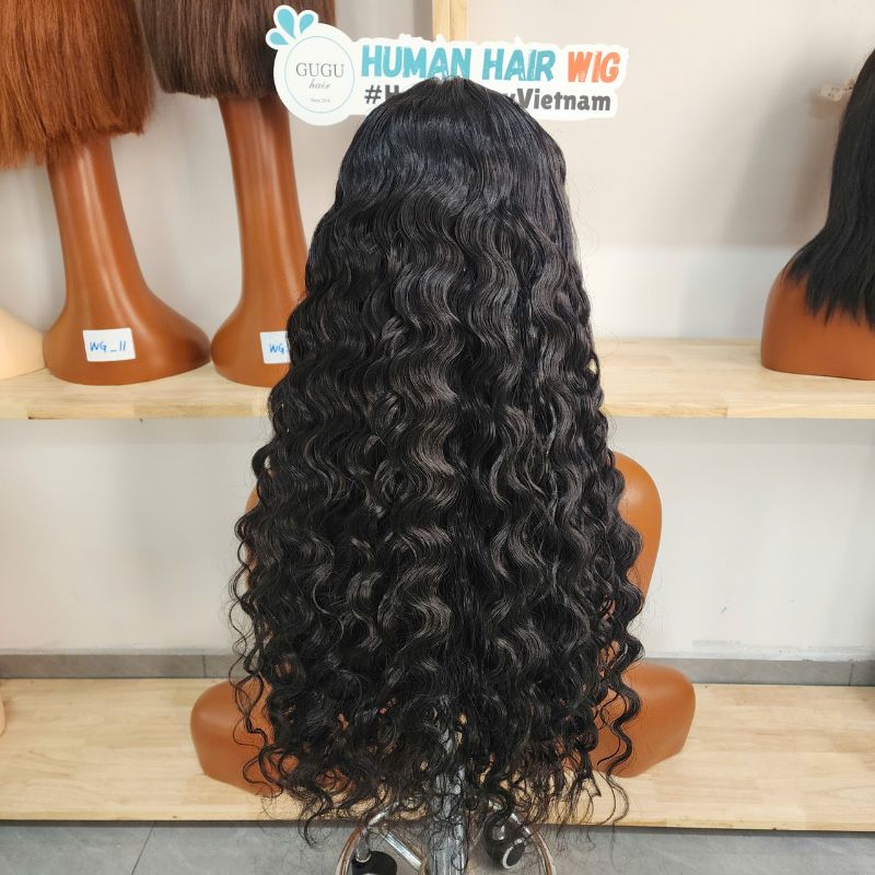 Natural Transparent Lace 180 Density 5X5 Deep Wave Wig