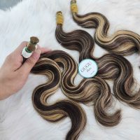 Bulk Human Hair For Braiding Blend #4/27/613 Body Wave