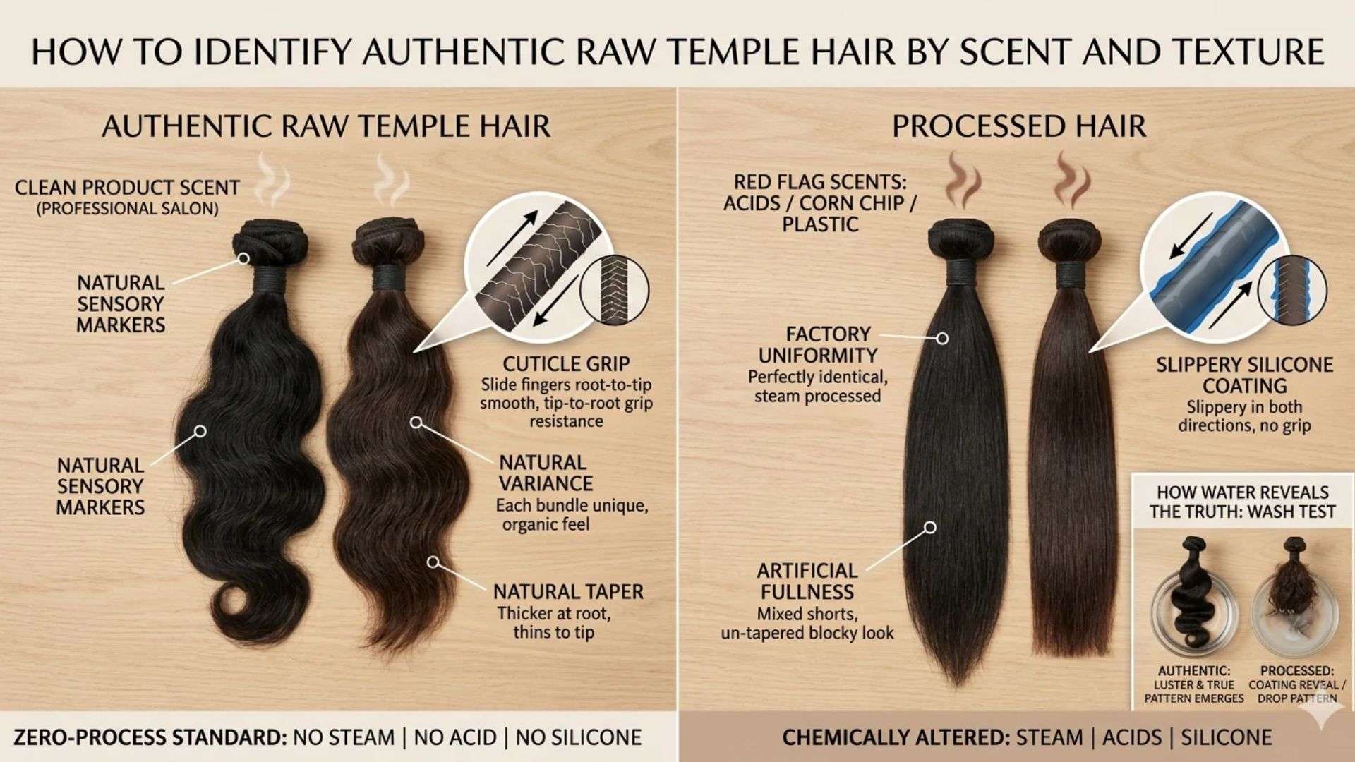 The “Cuticle Grip” Test Raw Vietnamese Hair