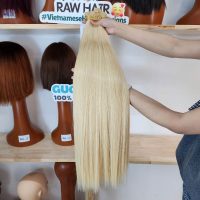 Wholesale flat tip hair extensions blonde color - vietnamese hair