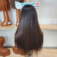 Wig Natural Brown Black Root HD Lace 24″ Full Volume Premium Quality Human Hair