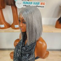8 inch bob wig - gray best bob wig human hair