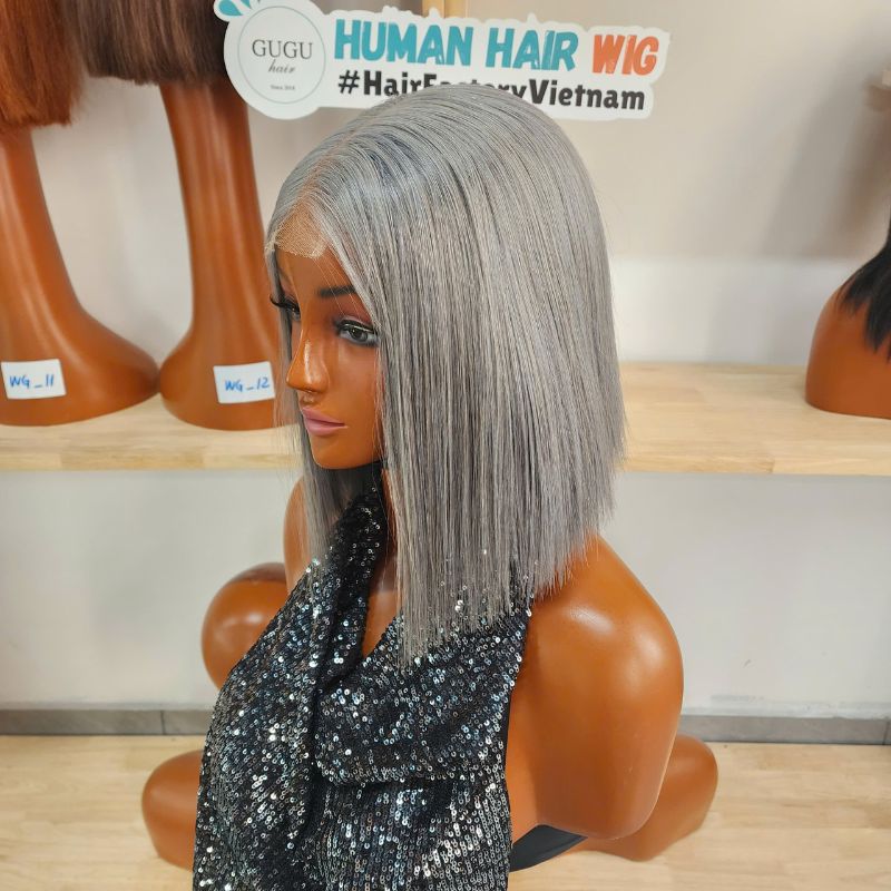 HD Lace Bob Wig – The Perfect Melt Lace Bob Wig for Natural Look 4 8 inch bob wig - gray best bob wig human hair
