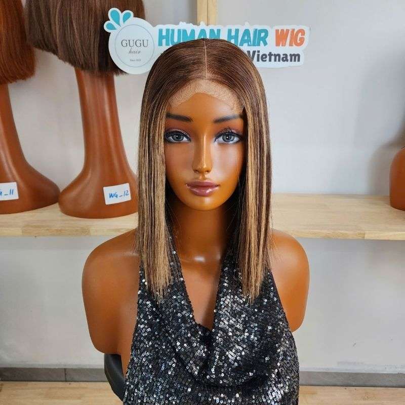 10 Inch Piano Color Straight Bob Wig