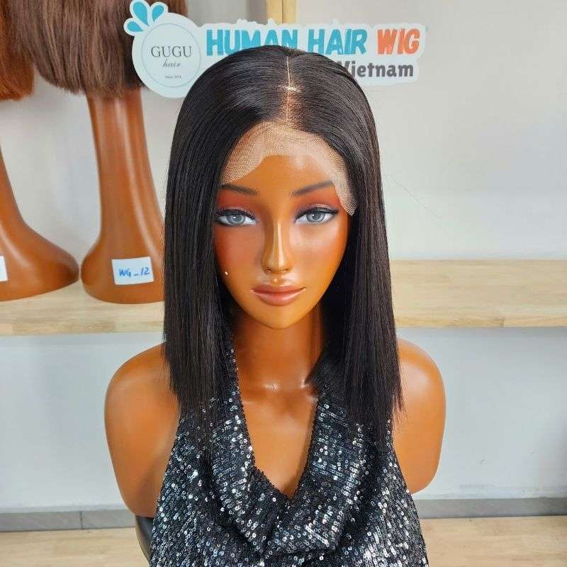 12 Inch Human Hair Bob Wig Best Raw Vietnamese Hair