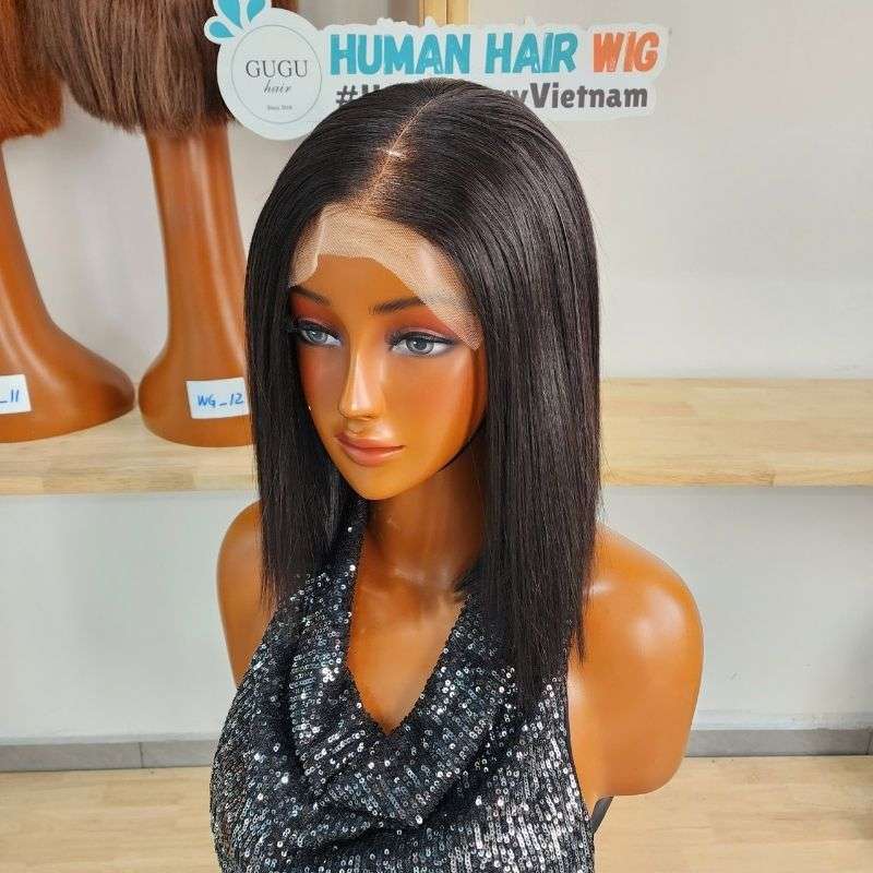 12 Inch Human Hair Bob Wig Best Raw Vietnamese Hair
