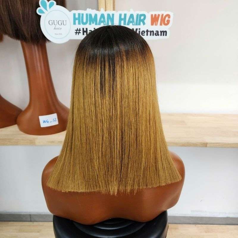 12 inche Ombre Color Straight Bob Wig