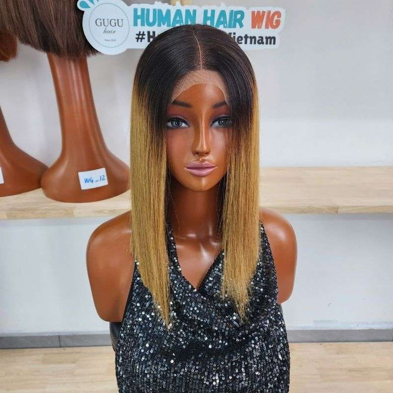 12 inche Ombre Color Straight Bob Wig