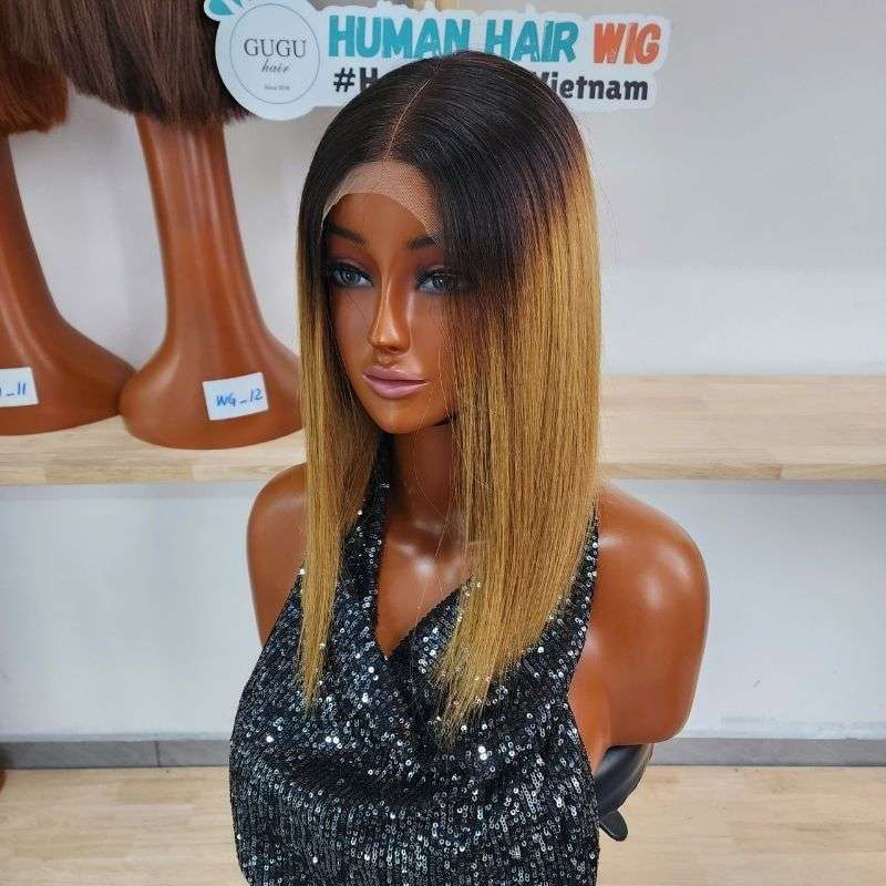 12 inche Ombre Color Straight Bob Wig