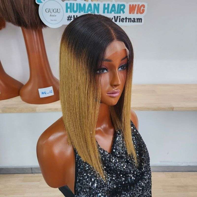 12 inche Ombre Color Straight Bob Wig