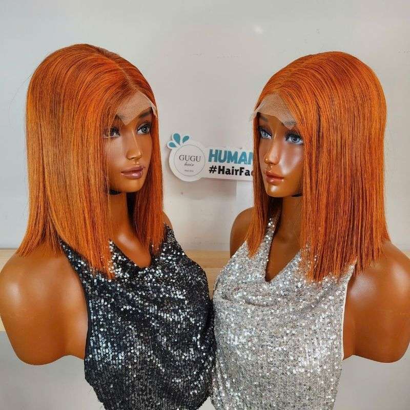 14 Inch Ginger Orange Bob Wig