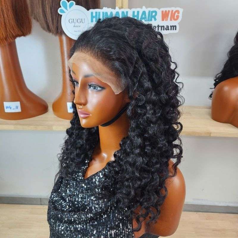 18 inch Burmese Curly Human Hair Wig