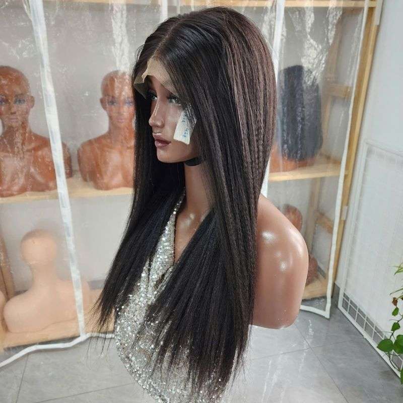 Kinky Straight 5x5 HD Lace Closure Vietnamese Human Hair Wig
